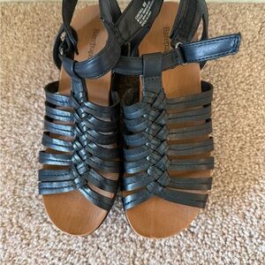 BareTraps Black Gladiator Sandals